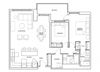 Royal Rose in Etobicoke, ON open concept 2 bedroom floor plan